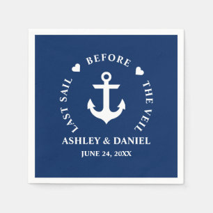 Letztes Segel vor dem Schleier Nautical Anchor Her Serviette