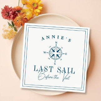 Letztes Segel vor dem Schleier Nautical Bacheloret Serviette