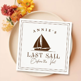 Letztes Segel vor dem Schleier Nautical Bacheloret Serviette