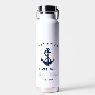 Letztes Segel vor dem Schleier Nautical Bacheloret Trinkflasche