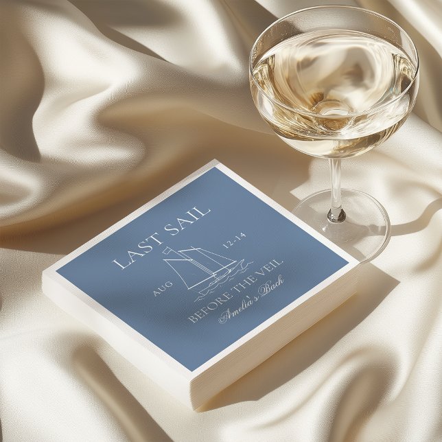 Letztes Segel vor dem Veil Bachelorette Wochenende Serviette (Von Creator hochgeladen)