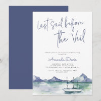 Letztes Segel vor Veil Nautical Modern Bachelorett