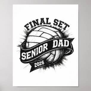 Letztes Set Senior Dad Volleyball Abschluss 2026 T Poster