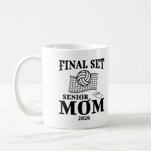 Letztes Set Senior Mama Class of 2026 Grad Volleyb Kaffeetasse