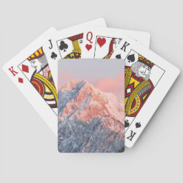 Letztes Sonnenlicht auf dem Berg Storžič, Slowenie Spielkarten