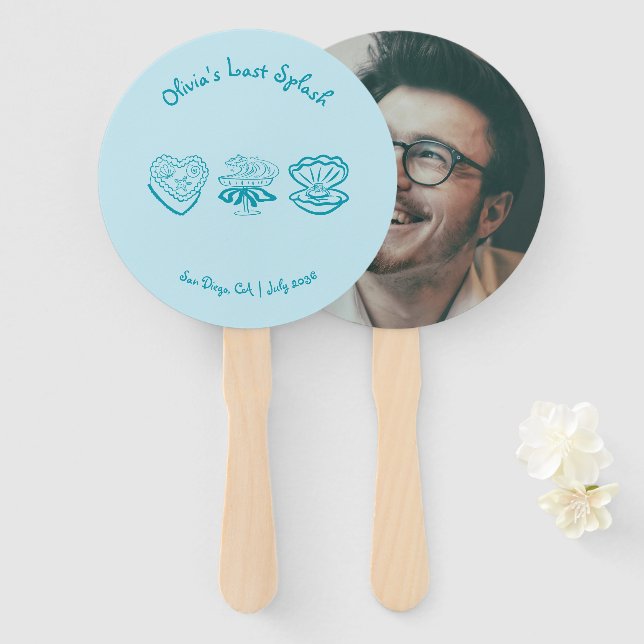 Letztes Splash-Junggeselinnen-Abschied-Dekor-Foto Fächer