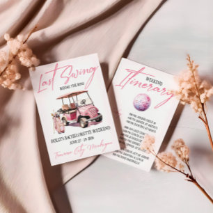 Letztes Swing, Golfspiel Bachelorette Wochenende P Einladung
