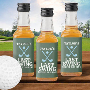 Letztes Swing vor dem Ring Golf Bachelor Alkoholflaschenetikett