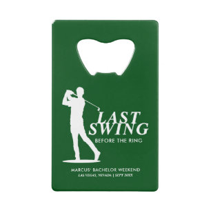 Letztes Swing vor dem Ring Golf Bachelor Geldbeutel Flaschenöffner
