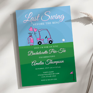 Letztes Swing vor dem Ring! Golf Bachelorette Einladung