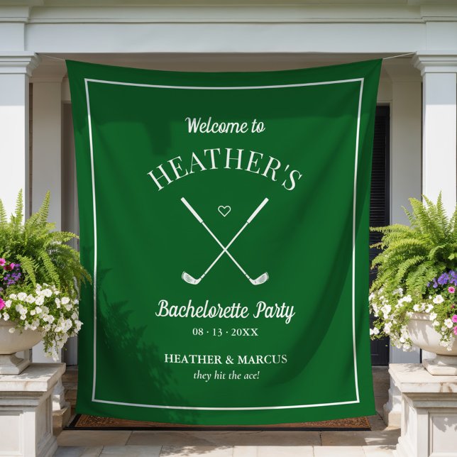 Letztes Swing vor dem Ring Golf Bachelorette Wandteppich (Von Creator hochgeladen)