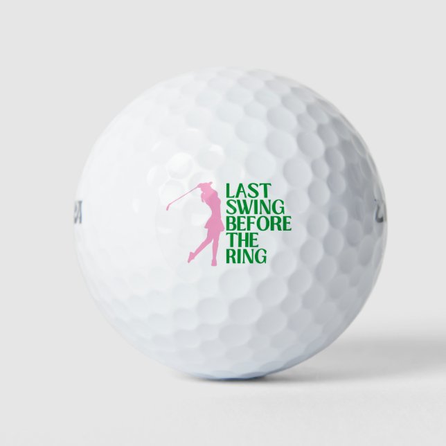 Letztes Swing vor dem Ring Golf Junggeselinnen-Abs Golfball (Vorderseite)