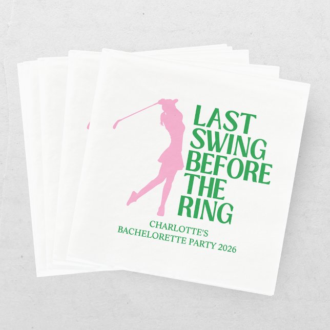 Letztes Swing vor dem Ring Golf Junggeselinnen-Abs Serviette (Von Creator hochgeladen)