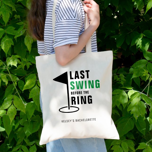 Letztes Swing vor dem Ring Golf Junggeselinnen-Abs Tragetasche (Last Swing Before the Ring Golf Bachelorette Party Tote Bag
)