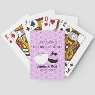 Letztes Swing vor dem Ring Pre-Wedding Pickleball Spielkarten