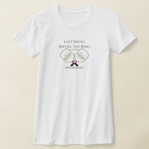 Letztes Swing vor der Hochzeit Pickleball Pink T-Shirt