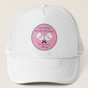 Letztes Swing vor der Hochzeit Pickleball Pink Truckerkappe