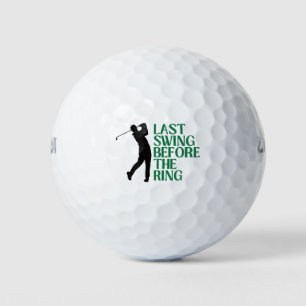 Letztes Swing vor der Ring Golf Bachelor Party Golfball