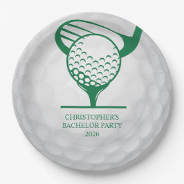 Letztes Swing vor der Ring Golf Bachelor Party Pappteller
