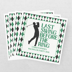 Letztes Swing vor der Ring Golf Bachelor Party Serviette