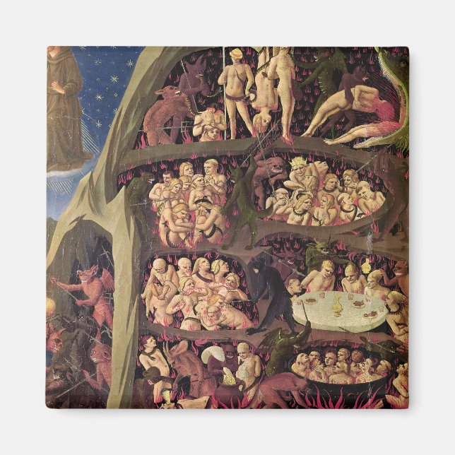 Letztes Urteil, Detail Hell, c.1431 Magnet (Vorne)