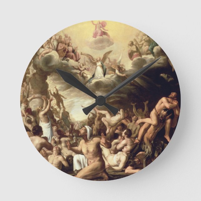 Letztes Urteil Runde Wanduhr (Vorderseite)