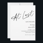 Letztlich bearbeitbar modern Save the Date Minimal<br><div class="desc">Bei Last Editable Modern Minimalistisch Save the Date Card mit Script Typografie.</div>