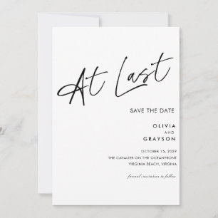 Letztlich bearbeitbar modern Save the Date Minimal