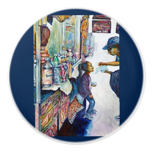 Letztlich produziert Hoffnung Keramikknauf (Vorderseite)