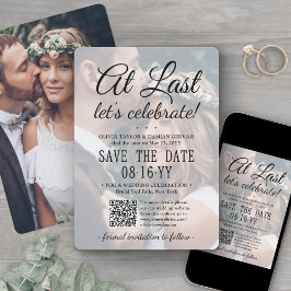 Letztlich QR Code & Foto Overlay Hochzeitsempfang Save The Date