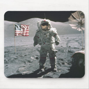Letztmann Apollo 17 auf dem Mond Mousepad