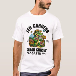 Leu Gardens Alligator-Sonnenuntergang T-Shirt