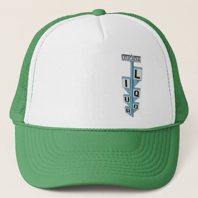 LEUCADIA ALKOHOL-ZEICHEN TRUCKERKAPPE (Vorderseite)