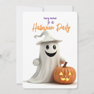 LEUCHENGHOST MIT PUMPKIN-HALLOWEEN-PARTY EINLADUNG