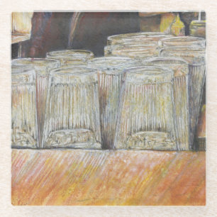 Leuchtäquivalent von leidenschaftlichen Emotionen Glasuntersetzer