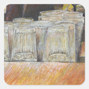 Leuchtäquivalent von leidenschaftlichen Emotionen Quadratischer Aufkleber