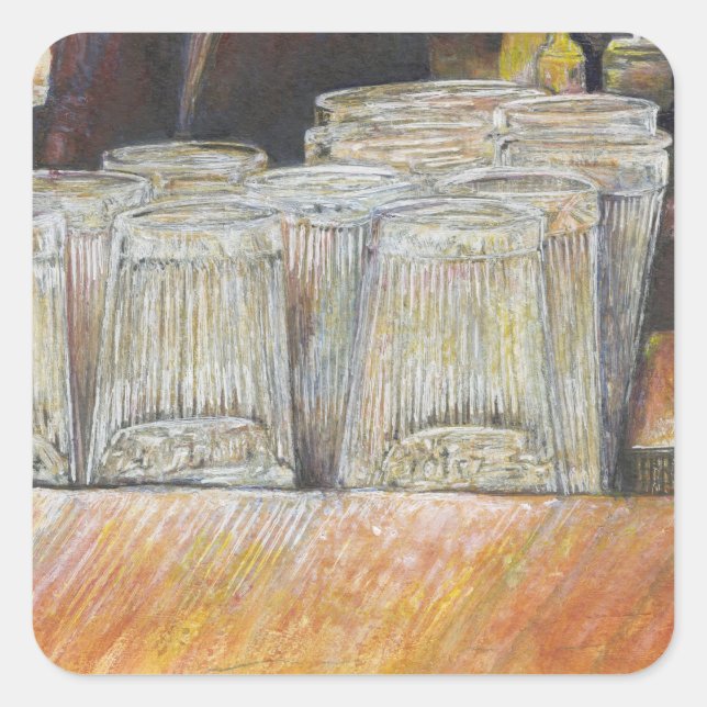 Leuchtäquivalent von leidenschaftlichen Emotionen Quadratischer Aufkleber (Vorderseite)