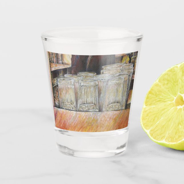 Leuchtäquivalent von leidenschaftlichen Emotionen Schnapsglas (Vorderseite)