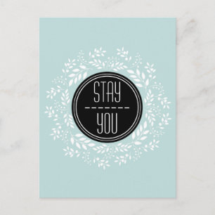 Leuchtblauer Blumenzauber Inspiration Postkarte