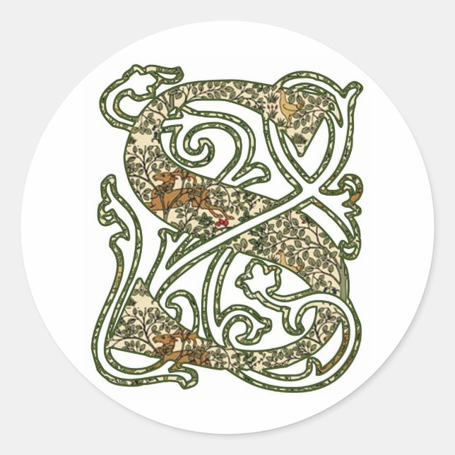 Leuchtbuchstabe "S" Runder Aufkleber (Vorderseite)