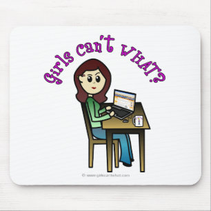 Leuchtcomputer-Mädchen Mousepad