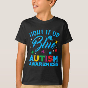 Leuchte Blau Autismus-Bewusstsein ASD-Unterstützun T-Shirt