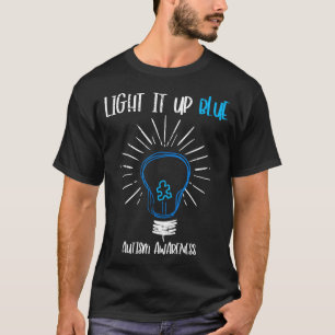 Leuchte Blau Autismus-Bewusstsein Birne Niedlich A T-Shirt