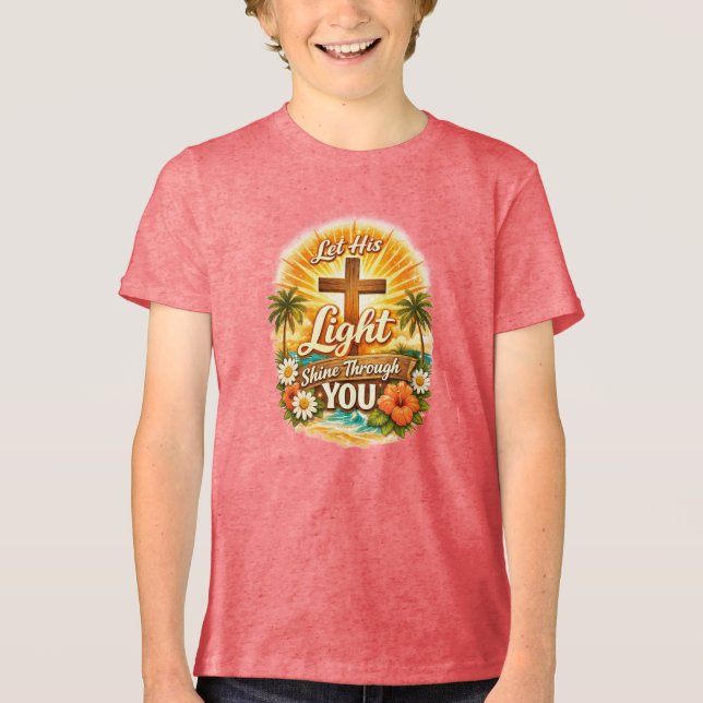 Leuchte durch DICH Tri-Blend Shirt (Vorderseite)