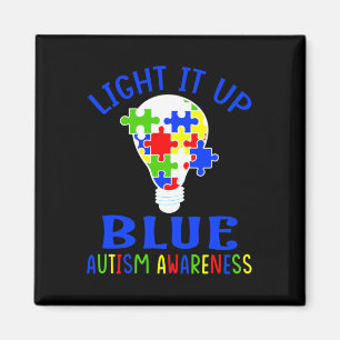 Leuchte es Blau Autismus-Bewusstsein Autistisches Magnet