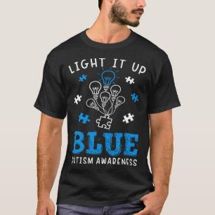 Leuchte es blau Autismus-Bewusstsein Autistisches T-Shirt