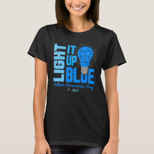 Leuchte es Blau Autismus-Bewusstsein Puzzle Teil R T-Shirt