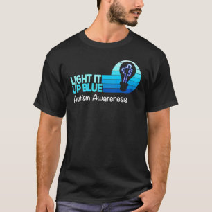 Leuchte es Blau Autismus-Bewusstsein Puzzle-Teil R T-Shirt