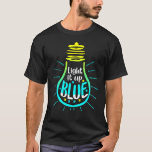Leuchte es Blau Autismus-Bewusstsein Puzzleteil R T-Shirt