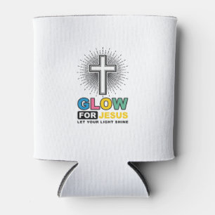 Leuchte für Jesus Christliches Kreuz Licht-Shirt-D Dosenkühler